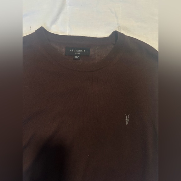 All Saints Dark Brown Crewneck Sweater - Picture 4 of 4